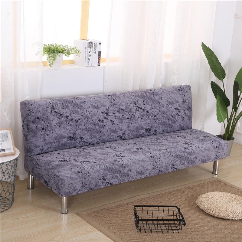 Elastic Non-Slip Printed Sofa Bed Cover Without Armrests