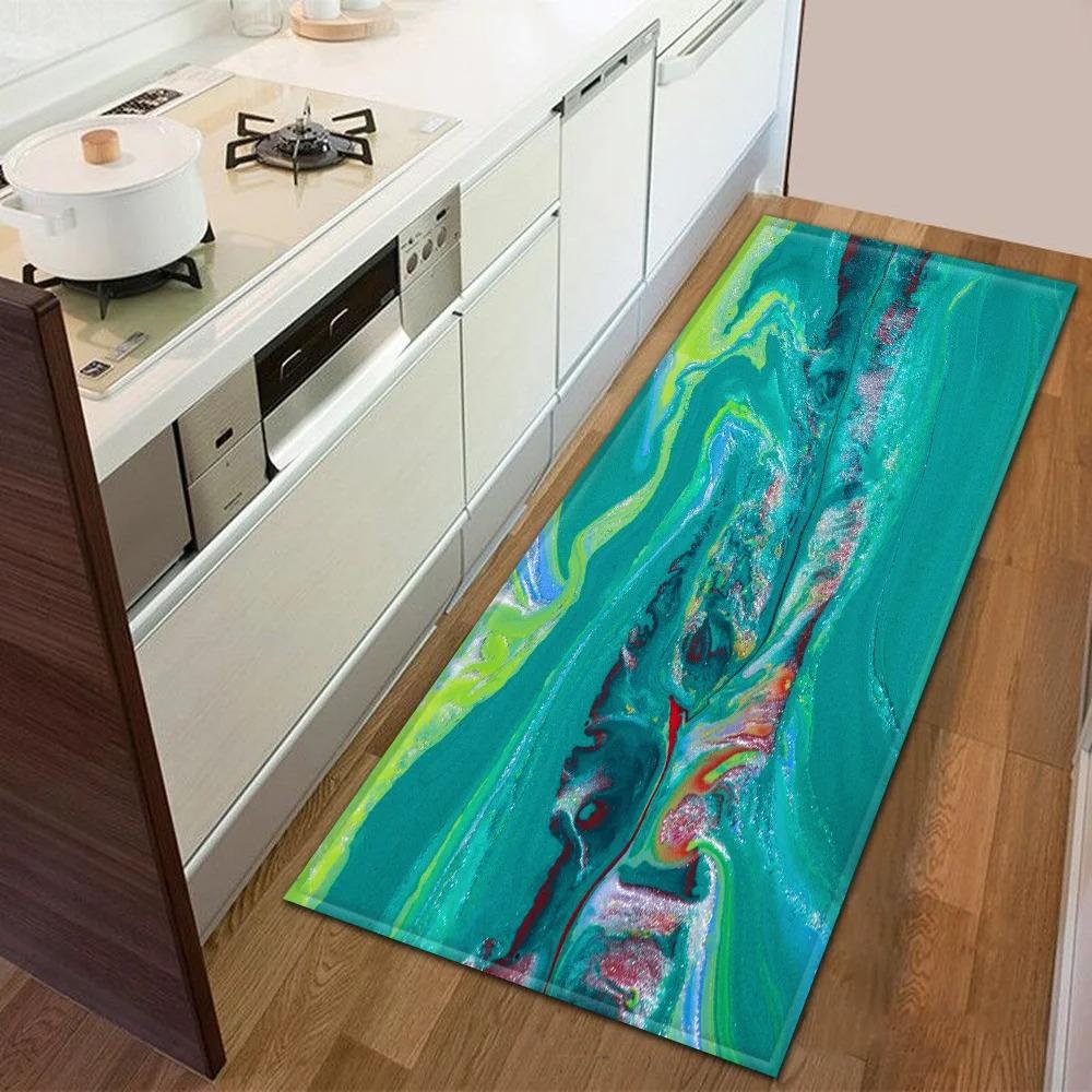 Colorful Ink Texture Pattern Home Kitchen Floor Mat Door Front Decoration Floor Mat