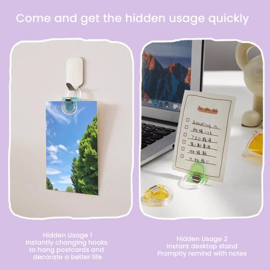 12Pcs Small Clips Transparent Visible Office File Clips Stable Clamping Force Super Convenient Document Clamps