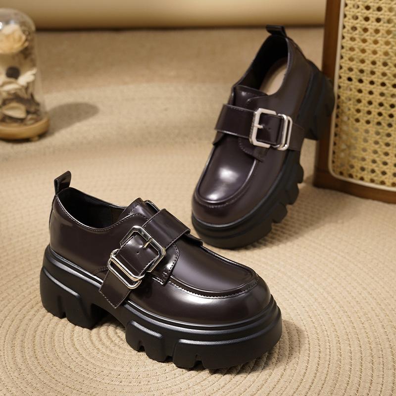 Maillard hnědé vysoké podpatky zimní s kabátem na silné podrážce voděodolné stolní hromada teplé bavlněné boty nadýchané mokasíny ženy