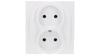 Logo Double Socket B/U White Lgp-2P