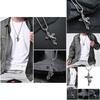 Mens Stainless Steel Jesus Christ Face Crucifix Cross Pendant Necklace Fashionable And Religious