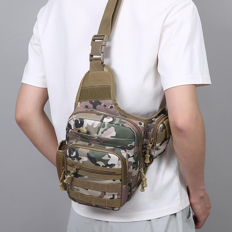 Borsa a tracolla da uomo Borsa a tracolla di grande capacità Borsa da petto sportiva multifunzionale per esterni