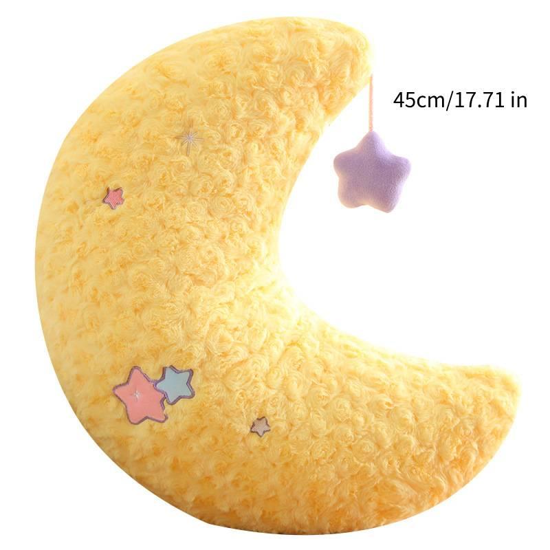 Cute Star And Moon Plush Pillow For Kids Soft And Fluffy Stuffed Toy For Home Decor And Birthday Gifts From Diman