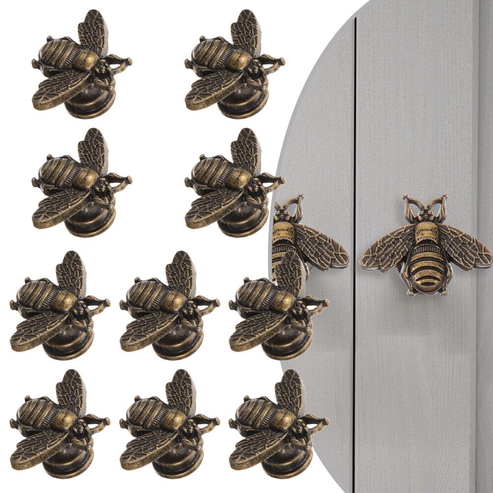 10Pcs Antique Pull Handle Drawer Single Hole Door Handle Cabinet Handles Furniture Hardware Accessories