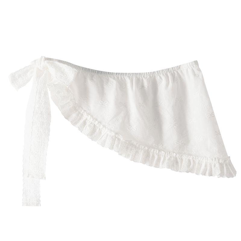 

Plus size women clothing [Lace Lace Fart Curtain] Atmosphere Sense Overlapping Versatile Mesh Irregular Embroidery Apron Wear