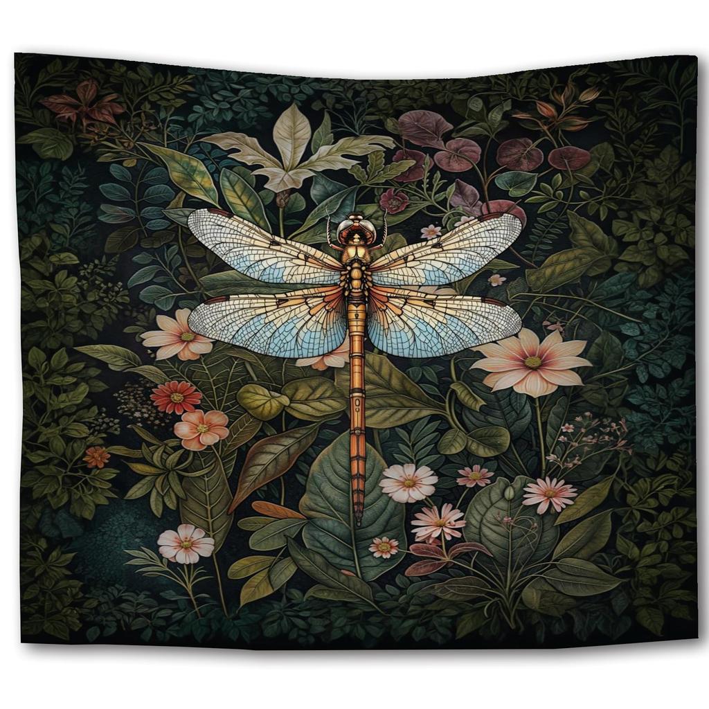 Pink Floral Butterfly Cow Tapestry,Coquette Pink Bow Cow Trendy Tapestry Wall Hanging, Cute Heifer Aesthetic Wall Tapestries For