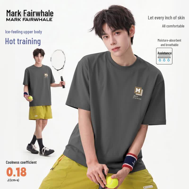 MARK FAIRWHALE Men s Ice-Feel Cooling Loose Fit Short Sleeve T-Shirt L