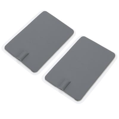 2 piezas Almohadilla de electrodo de silicona Parche de electrodo suave para instrumento de fisioterapia Gris 7 x 11 cm