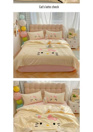 Hello Kitty 2026 Summer Quilt Set: New Style, Air Conditioning Compatible, Machine Washable, Single Student Four-Piece.