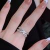 1Pcs Zirconium open adjustable finger ring, versatile finger ring, retro alloy ring
