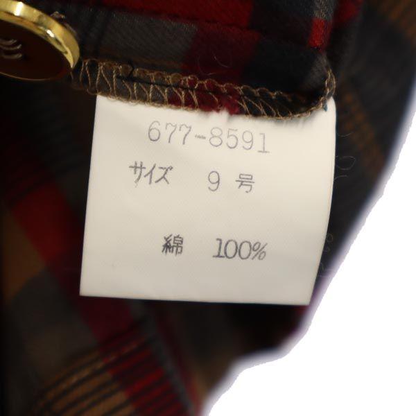 Givenchy Old Check Pattern Long Sleeve Half Button Shirt 9 Brown Women Used