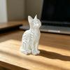 3D Printed Cat Figurines, Modern Artistic Cat Ornaments for Cat Lovers, Artistic Cat Sculpture with Stable Base for Home Entryway