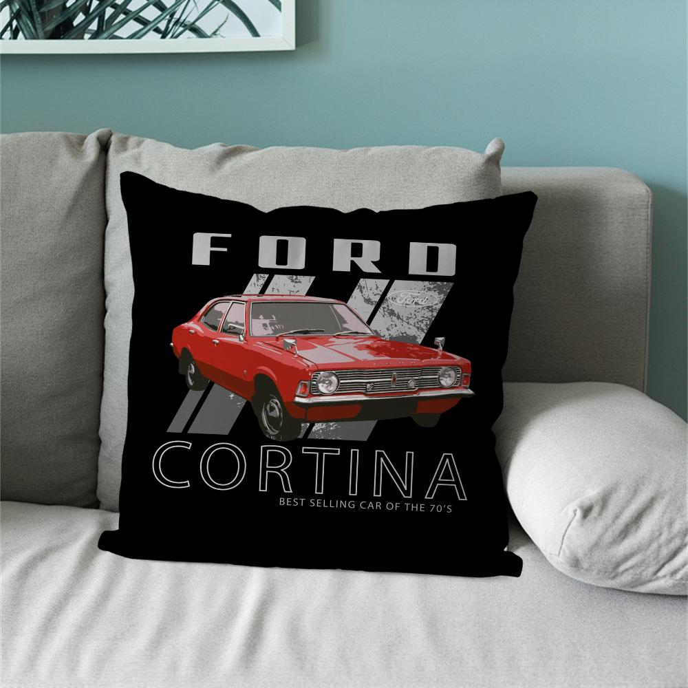 F-Fords Super Car Pillow Case For Sofa Bedside Table Bedroom Backrest Living Office Cushion Printed Square Multiple