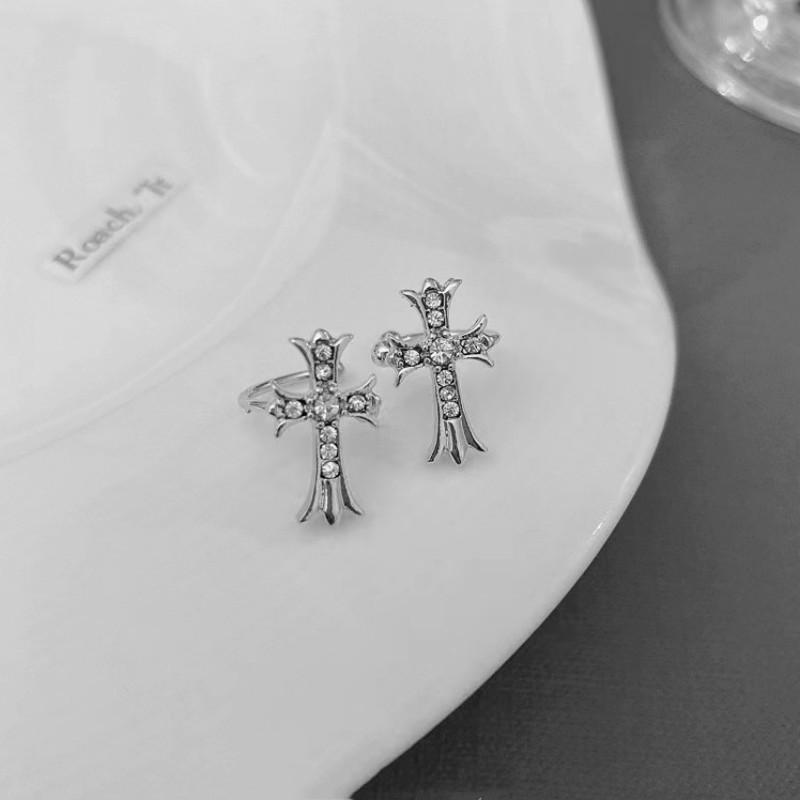 Chic Rhinestone Cross Ear Cuff: Personalized, Simple, Versatile, and Fashionable Earring