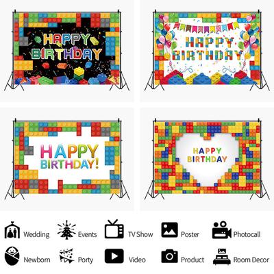 5 * 3 pés Feliz Aniversário Pano de Fundo Banner Pano Adereços Decoração de Festa