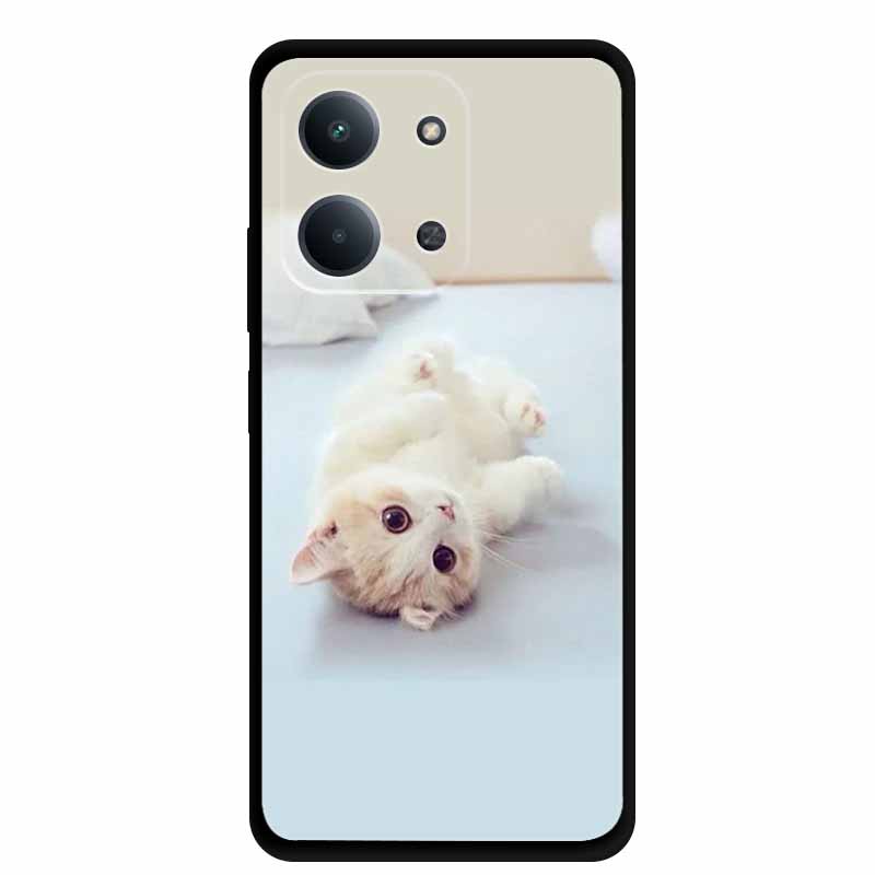 Case For Xiaomi Redmi 15C 5G European Colorful Flower Black Soft Silicone TPU Phone Case For Redmi 15C 4G Shell ProtectionBumper