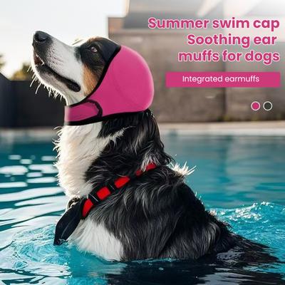 Su Geçirmez Köpek Kulak Kapağı Köpek Banyo Duş Bonesi Yüzme Bakım Köpek Kulak Koruma Sargısı Evcil Hayvan Kaygı Giderici Gürültü Önleyici Sakinleştirici Kulaklıklar