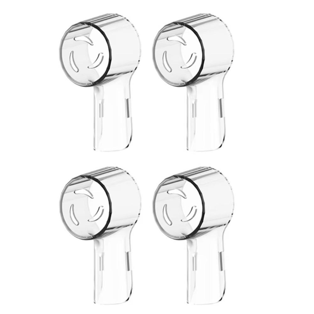 4PCS Plastic Toothbrush Heads Dustproof Cover Replacement Heads Transparent Electric Toothbrush Caps Toothbrush Head Covers прозрачный
