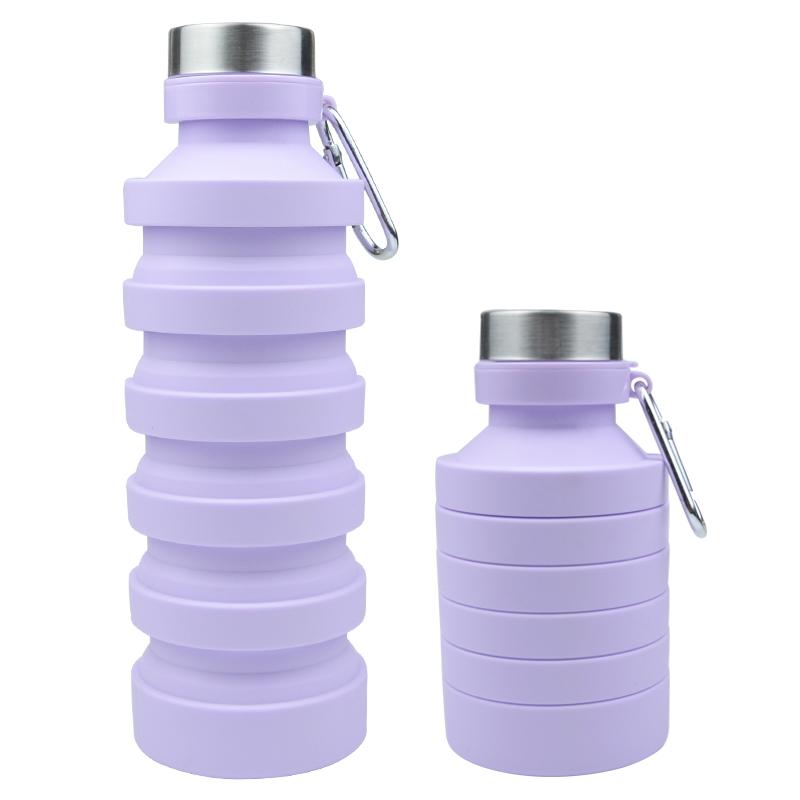 New Product Release 800ml Creative Silicone Folding Water Bottle Student Outdoor Sports Water Bottle With Large Capacity