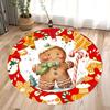 Der Lebkuchenmann Runder Bereichsteppich Frohe Weihnachten Schlafzimmer Küchenmatte Innenbodenakzent Badezimmer Wohnzimmer Heimteppiche