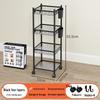 Multi-layer Bathroom Shelf with Wheels - Narrow Gap Storage Trolley