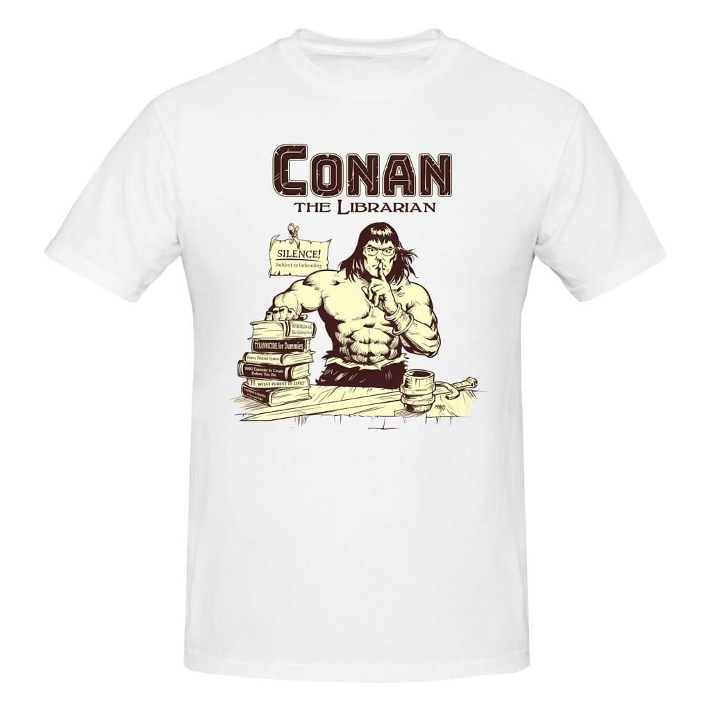 Funny Conan The Librarian Unisexs Printed TShirt Unisex T shirtVintage