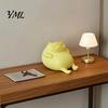 PLA Plastic Cat Ornament 3D Printed Fat Figurine, Cute Lazy Statue, Small Figures for Desk Minimalist Tabletop Office And Shelf Decor