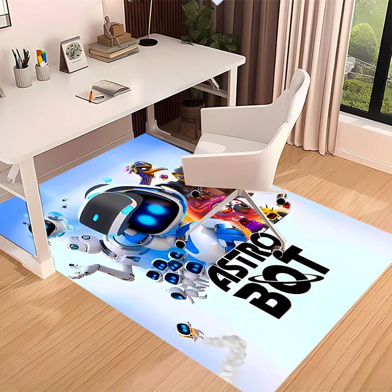Astro Bot3 Bedruckter Saugfähiger Waschbarer Teppich, Rutschfeste Badezimmerteppiche, Küchenteppiche, Yogamatte, Eingangsbereich Wohnzimmer, Camping-Picknickteppiche