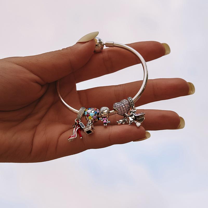 BAMOER 925 Silver Travelling Charms Fit for Silver Snake Bracelet Bangle Balloon Pendant Dainty Camera Beads Jewelry