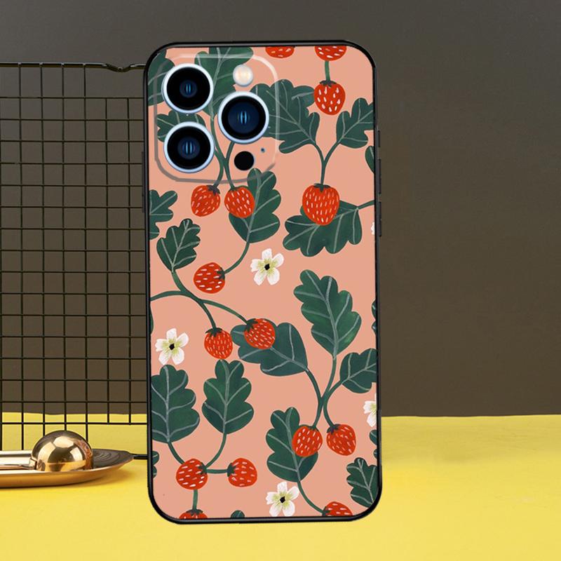 Cute Strawberry Phone Case For iPhone 13 12 14 11 16 15 Pro Max Plus Mini 7 8 X XR XS Max Cover
