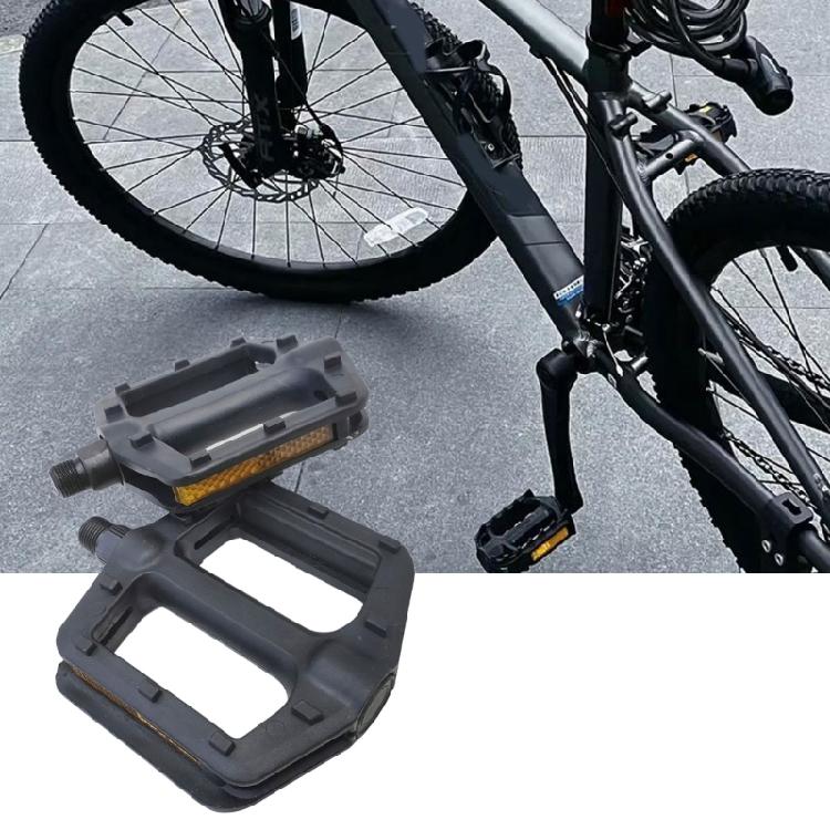 Light Weight Plastic Mountain Bicycles Pedals Ball Bearings Wide Flat Cycling Pedals Nonslip Road Bicycles Pedals Enduring
