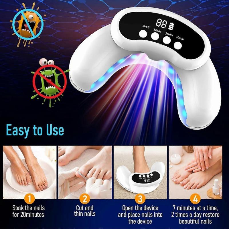 Foldable Fungal Nail Laser Light 30-LED Onychomycosis Repair Toenail Fingernail Care Device, 22 Blue