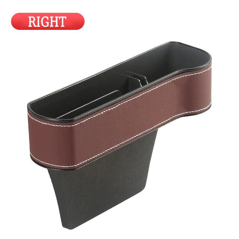 1Pc Leather Car Seat Gap Storage Box Phone Keys Organizer Auto Seat Crevice Storage Filler Munti-functional Auto Organizer