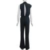 One Piece Jumpsuits for Women Casual Sleeveless Mock Neck Wide Leg Rompers Summer Ruched Vacation Outfits with Pockets