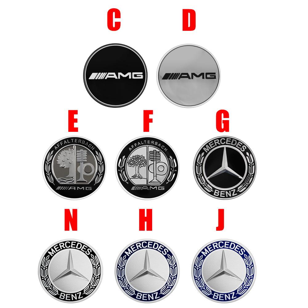 4pcs 75mm For Mercedes Benz AMG W211 W205 W213 W203 C218 A207 CLA CLS E CLA Car Wheel Center Logo Hub Cap Badge Cover Accessorie