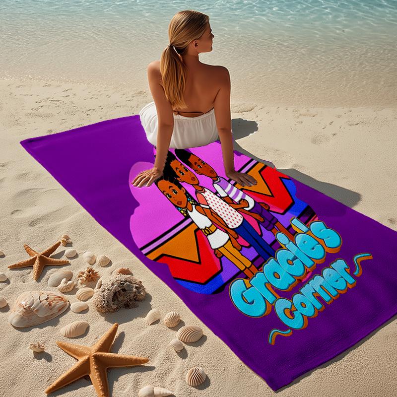 Proof Beach Towel with a Gracie's Corner3 Pattern - Soft,absorbent,quick-drying,machine Washable - Perfect for Swimming,camping,bathing