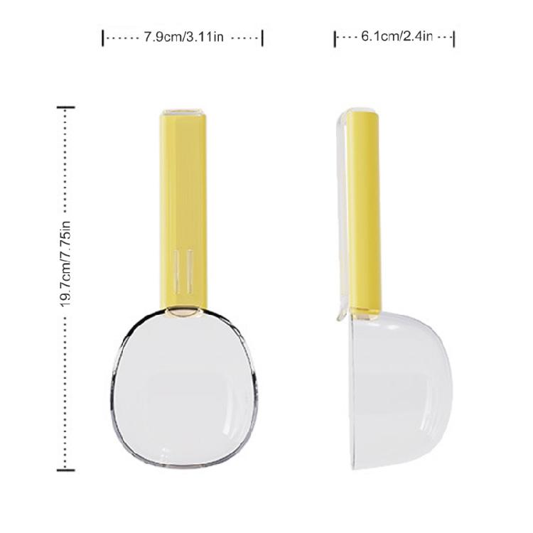 Kitchen Plastic Rice Shovel Pet Cats Dog Feeding Spoon Rice Measuring Cup with Handle Digging Noodles Spoon Enduring