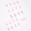 Pop Series Pink & White Wearable Manicure Removable False Nail Stickers