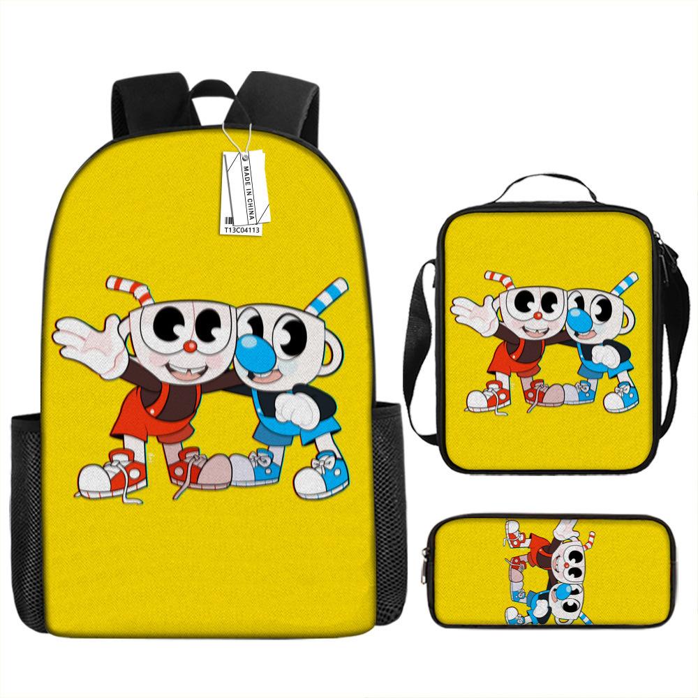 Teetasse Kopf Schüler Schultasche Kinder Rucksack Ranzen Anime