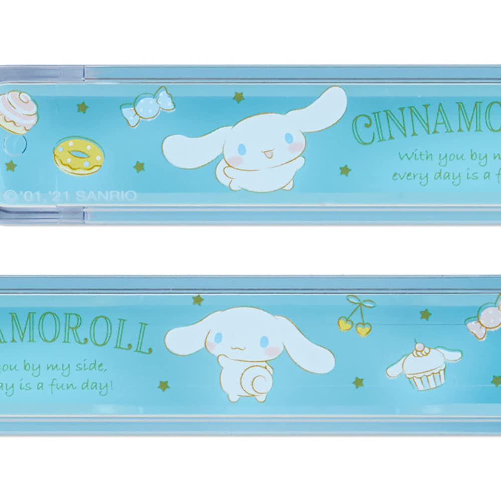 Sanrio Chopsticks Case Set for with Name Made in Cinnamoroll 879312 & Children, Antibacterial, Stickers, Japan, Character,