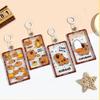 Cute Cartoon Capybara Photocard Holder Transparent with Lanyard Photo Protector Case Keychain Card Cover Photo Storage
