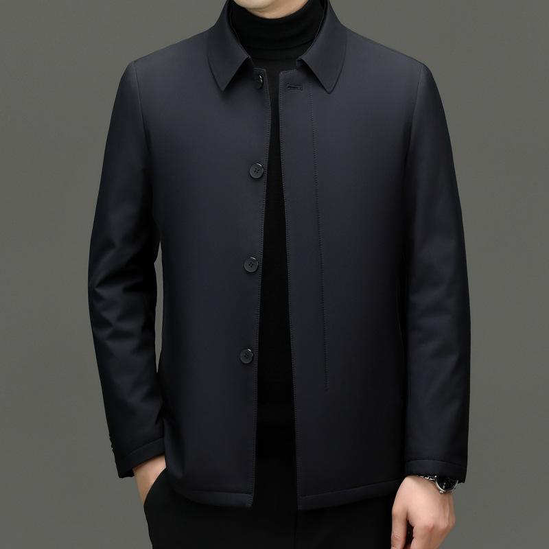 

Хлопковая куртка на лацкане для папы среднего возраста Новая зимняя мода Мужская куртка Утепленная теплая Повседневная куртка для бизнеса 195