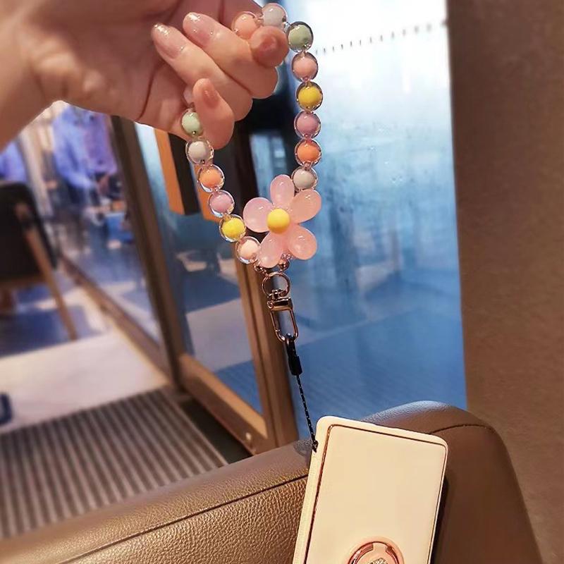 1Pc Macaron-Colored  Bead String  Mobile Phone Lanyard Ins Chain