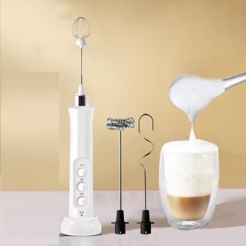 Zmart 3-in-1 Portable Rechargeable Electric Milk Frother, Foam Maker, Handheld Foamer, High-Speed ??Drink Mixer, Coffee Frothing Wand, Electric Milk F