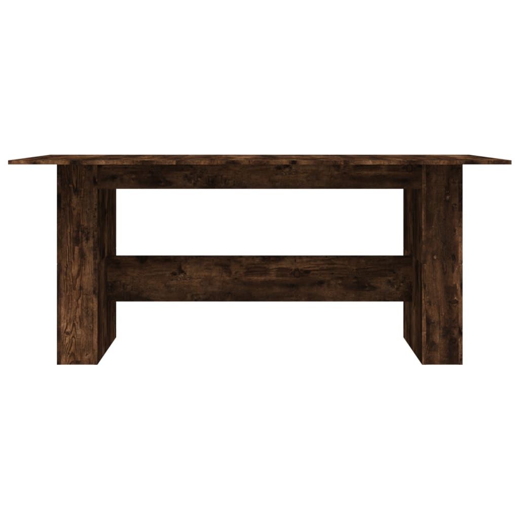 Dining Table Smoked Oak Effect 180 x 90 x 76 cm Wood Based Material