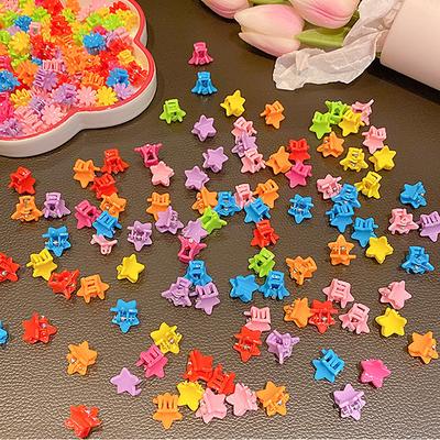 10Pcs Cute Colorful Flower Small Hair Claws Lovely Hair Decorate Claw Clips Kids Sweet Cartoon Hair Accessories Headwear Gift