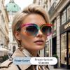 Leopard Print Oversized Square Frame Women Sunglasses Photochromic Anti Blue Light Fashion Prescription Astigmatism Eyeglasses