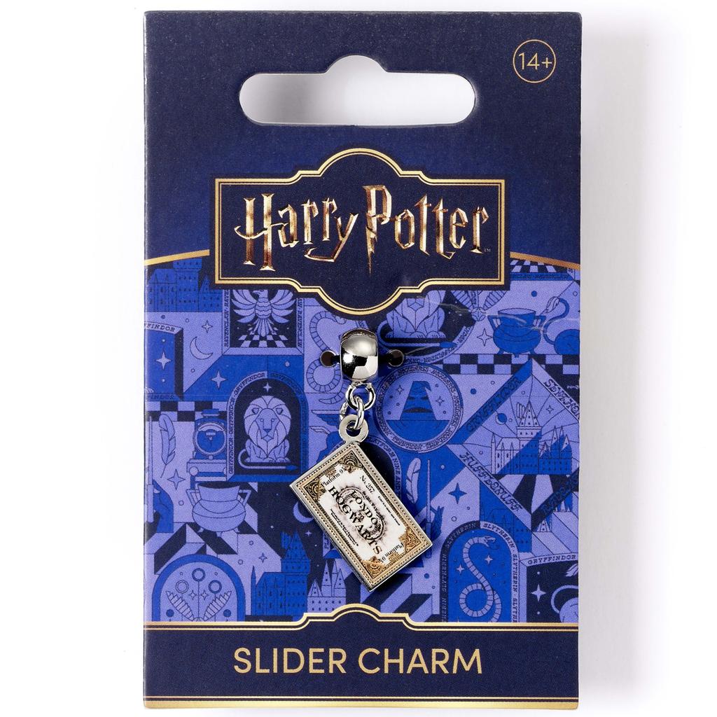 Harry Potter Hogwarts Express Ticket Slider Charm Silver