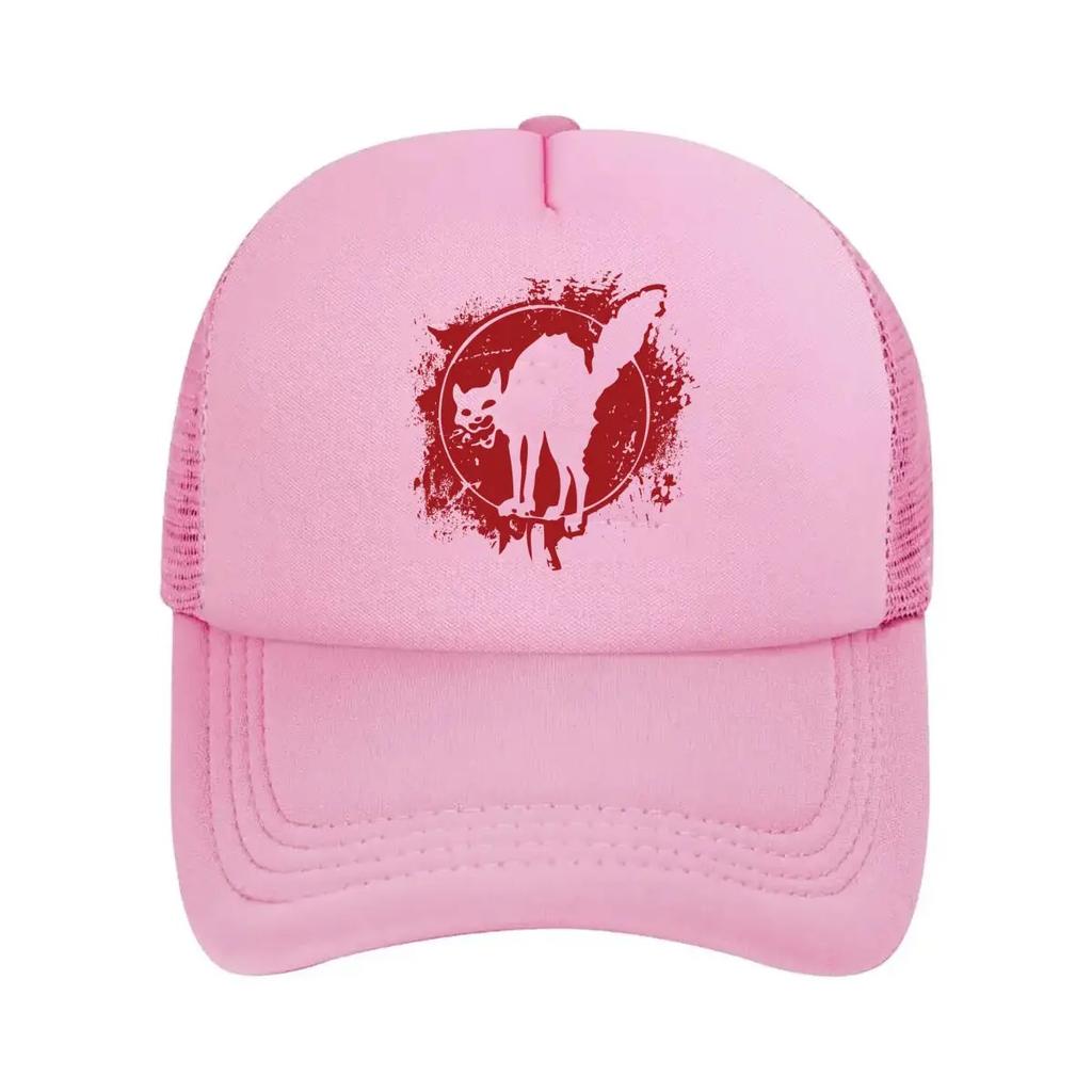 Cat Splatter Artistic - Inspired, Feline Graphic Art Mesh Baseball Cap